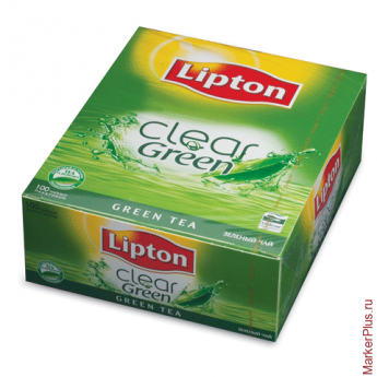 Чай LIPTON (Липтон) 'Clear Green', зеленый, 100 пакетиков с ярлычками по 1,3 г, 65415224