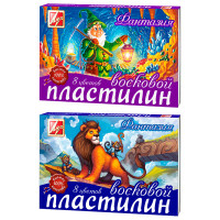 Пластилин 'Фантазия' 08 цветов, 140гр., восковой, со стеком, картон