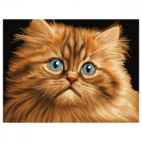 Картина по номерам на картоне ТРИ СОВЫ 'Пушистый котенок', 30*40, с акриловыми красками и кистями
