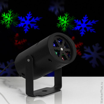 Украшение световой прибор Снежинки и игрушки,2 картриджа,мульт 2354071