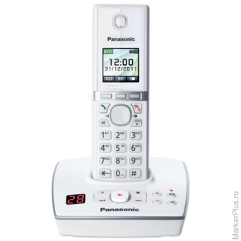 Радиотелефон PANASONIC KX-TG8061RUW, память 200 номеров, АОН, повтор, спикерфон, полифония, 10-100 м