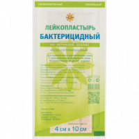 Перевяз. ср-ва Лейкопластырь бакт. 4х10см н/тканный Leiko 100шт/уп, комплект 100 шт