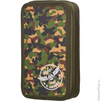 Пенал №1School Military 2 отд., ламинат, софт тач, 190x110 мм, ПКК 11-6 Пенал №1School Military 2 отд., ламинат, софт тач, 190x110 мм, ПКК 11-6