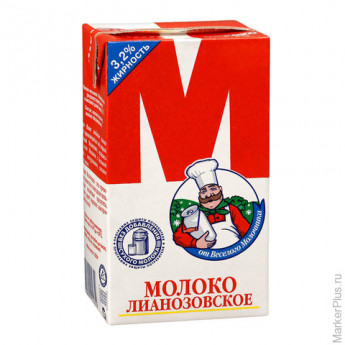 Молоко М Лианозовское, жирность 3,2%, ультрапастеризованное, картонная упаковка, 950 г, 11533