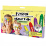 Аквагрим для лица и тела, 12 цветов (6 классических + 3 неон + 3 метал), 10 трафаретов, FUNSTER (ФАНСТЕР), 192575