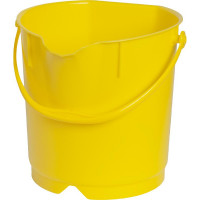 Ведро FBK 9л желтое, армир. пластик противоударный, круглое, 80102-4