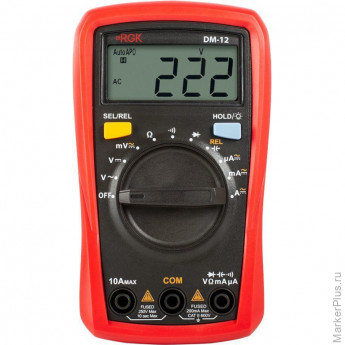 Мультиметр цифровой RGK DM-12 с поверкой (779630)