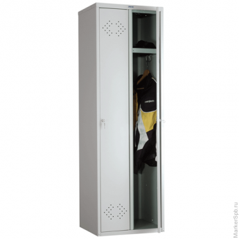 Шкаф металлический для одежды ПРАКТИК "LE-21C" (в сборе), двухсекционный, 1830х575х500 мм, 29 кг