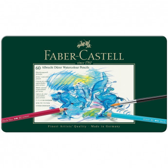 Карандаши акварельные художественные Faber-Castell "Albrecht D?rer", 60цв, метал. коробка