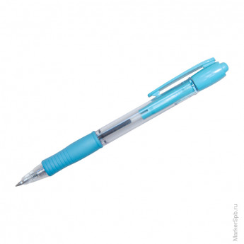 Ручка шариковая автоматическая 'SUPER GRIP', синяя, 0,7мм, голубой корпус, грип, 12 шт/в уп