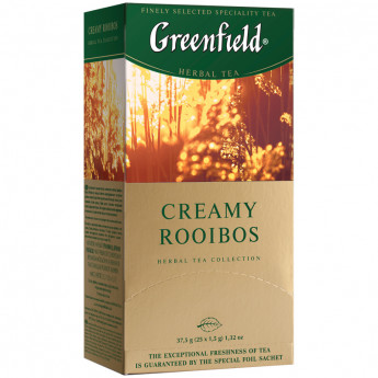 Чай Greenfield "Creamy Rooibos", травяной аром. апельсин,ваниль с добав. ройбош, 25 пакетиков по 1,5