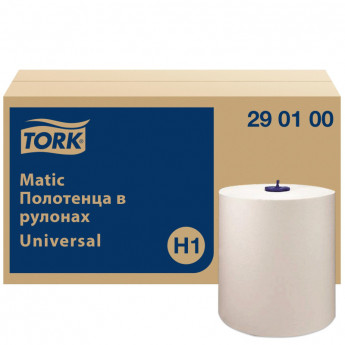 Полотенца бумажные в рулонах 1-сл. Tork Matic 6рул/уп, комплект 6 шт