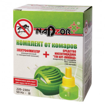 Средство от насекомых фумигатор + жидкость NADZOR (Надзор), 30 ночей, ш/к 04907, IKL 001H