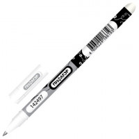 Ручка Пиши-стирай гелевая ПИФАГОР, корпус двухцветный, ластик, игольчатый нак. 0,5 мм 142497, черная, 100