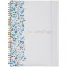 Блокнот Attache Selection Bloom B5 80л,клетка,спираль 190х262мм