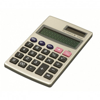 Калькулятор карманный Attache ATC-333-12P 12-ти разрядный серебристый