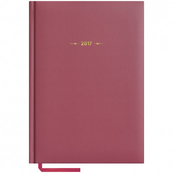 Ежедневник датированный 2017г., А5, 176л., балакрон, "Ariane", бордовый