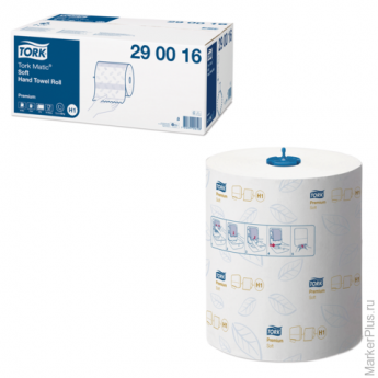 Полотенца бумажные рулонные TORK (Система H1) Matic, комплект 6 шт., Premium, 100 м, 2-слойные, белые, 290016
