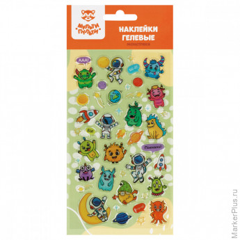Наклейки гелевые Мульти-Пульти "Монстрики", 22*10см, пакет европодвес