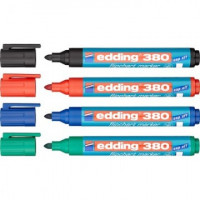 Набор маркеров по бумаге (для флипчартов) EDDING E-380/4 s 4шт./уп., комплект 4 шт