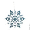 Украшение декоративное подвесное "Снежинка-паутинка голубая", 16,5х16,5см, пластик, 75098