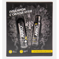 Подарочный набор ARKO пена д/бр Anti-Irritation 200мл,дезодор. Black 150 мл