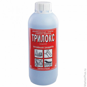 Средство дезинфицирующее для любых поверхностей концентрат 1 л, ТРИЛОКС, с моющим эффектом, ДТ-1К
