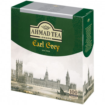 Чай Ahmad 'Earl Gray', черный с бергамотом, 100 пакетиков по 2г