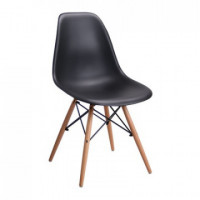 Стул для столовых SG_Eames черный, деревянные ножки.