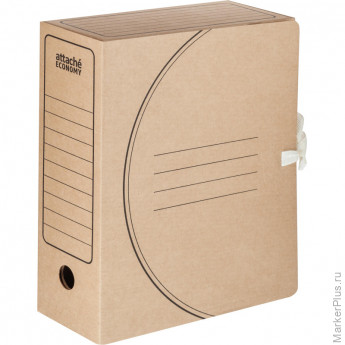 Короб архивный с завязками Attache Economy 100мм 5 шт/уп, комплект 5 шт