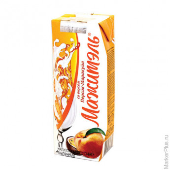 Молочный коктейль МАЖИТЭЛЬ с соком, персик/маракуйя, жирность 0,05%, картонная упаковка, 250 г, 1860