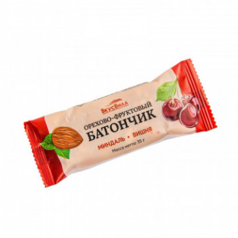 Батончик Вкусвилл миндаль-вишня, 35г