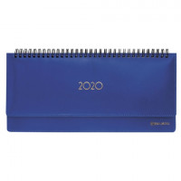 Планинг настольный датированный 2020 BRAUBERG Select, кожа классик, темно-синий, 305*, 129765
