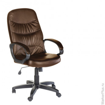 Кресло офисное "Канц", экокожа, коричневое