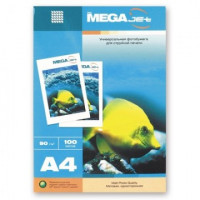 Бумага для цв.струй.печ. MEGAJET (А4,90г,матов.,пачка 100л) .