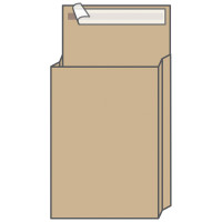 Пакет почтовый B4, KurtStrip, 250*353*40мм, коричневый крафт, отр. лента, 130г/м2 25 шт/в уп