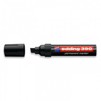 Маркер перманентный EDDING E-390/1 черный 4-12мм скошенный наконеч.