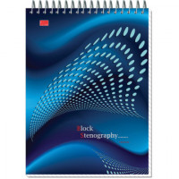 Блокнот на спир.А5 60л.STENOGRAPHY 6с10 клетк 40 в ассорти