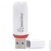 Флэш-диск 32 GB, SMARTBUY Crown, USB 2.0, белый, SB32GBCRW-W