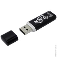 Память Smart Buy 'Glossy' 64GB, USB2.0 Flash Drive, черный