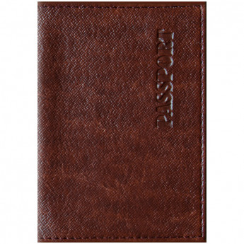Обложка для паспорта OfficeSpace 'Бизнес' кожзам, коричневый