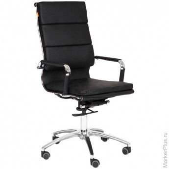 Кресло руководителя "Chаirman 750" CH, экокожа черная, механизм качания