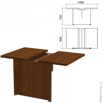 Модуль стола для переговоров 'Приоритет', 1400х900х750 мм, ноче милано (КОМПЛЕКТ)