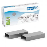 Скобы для степлера RAPID "Standard", №24/6, 1000 штук, в картонной коробке, до 20 листов, 24855600