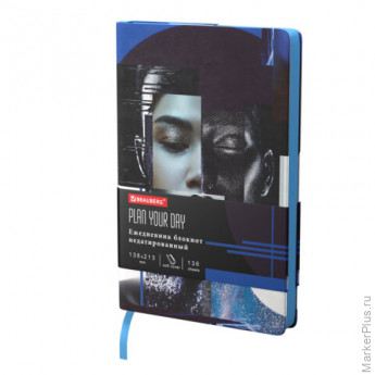 Ежедневник недатированный А5 (138х213 мм), BRAUBERG VISTA, под кожу, гибкий, 136 л., "Vogue", 112003