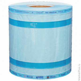 Рулон комбинированный со складкой ВИНАР СТЕРИТ, для ПАРОВОЙ/ГАЗОВОЙ стерилизации, 200 мм х 55 мм х 100 м