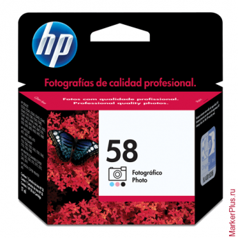 Картридж струйный HP (C6658AE) Deskjet 5550/Officejet 6110 и др, №58,фото цветн, ориг, ресурс 140 