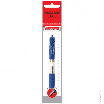 Ручка гелевая автоматическая "MP gel", синяя, 0,5мм, грип, европодвес