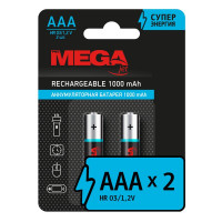 Аккумулятор Promega АAА/HR03 Ni-MH Rechargeable 1000mAh бл/2шт Аккумулятор Promega АAА/HR03 Ni-MH Rechargeable 1000mAh бл/2шт