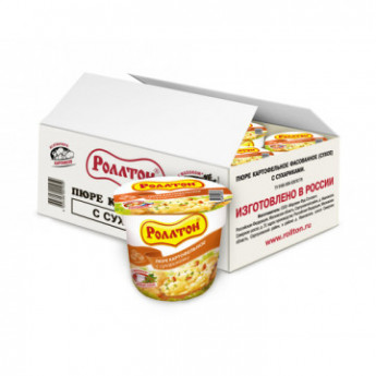 Картофельное пюре Роллтон с сухариками 24штx40г, комплект 24 шт